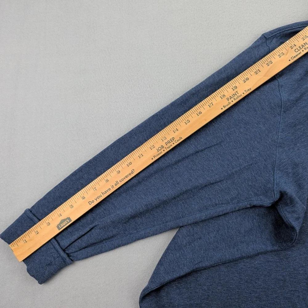 Polo Ralph Lauren Sweatshirt‎ Mens 3XLT Blue 1/4 Zip Mock Neck Red Pony HEMMED